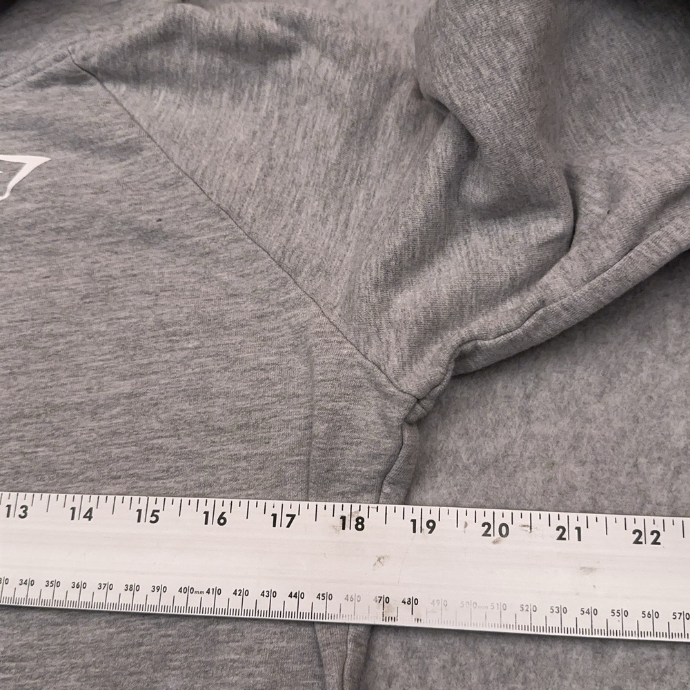 Gymshark Fleece Pullover Hoodie Women's Medium Gray Gym‎ Workout Sweatshirt - Picture 4 of 8